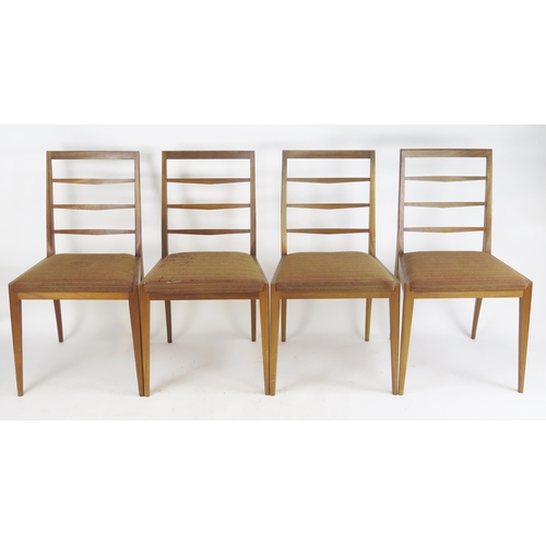 844 - A Set of Four Mcintosh Eden Teak Dining Chairs and a lap dining table