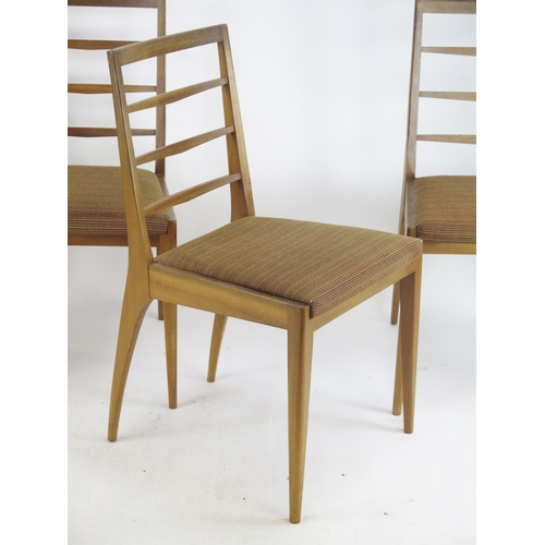 844 - A Set of Four Mcintosh Eden Teak Dining Chairs and a lap dining table