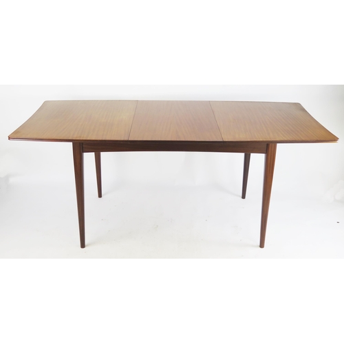 867 - A Richard Hornby Teak Draw Leaf Extending Dining Table and four chairs (table is 132-183(l)x73.5(h)x... 