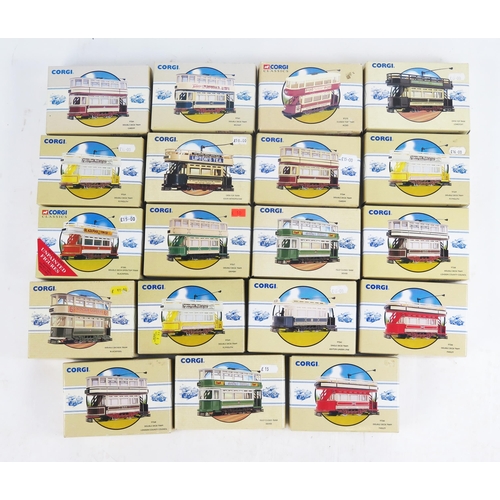 1302 - Corgi Classics Trams Group of 19 - boxed