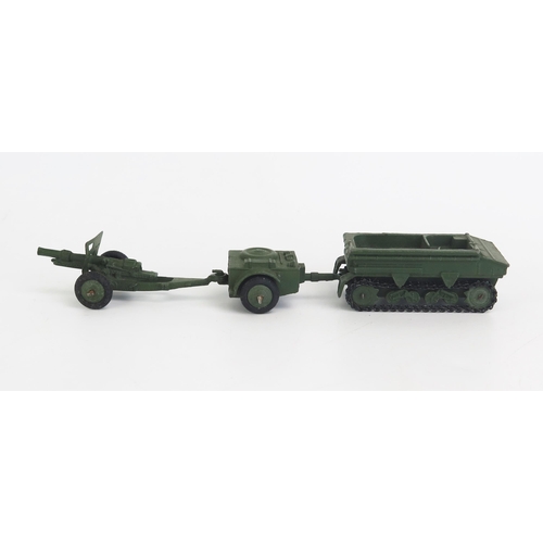 1320A - Dinky No. 162 18 Pounder Field Gun Set, 162a light dragon tractor, 162b trailer and 162c gun (treade... 