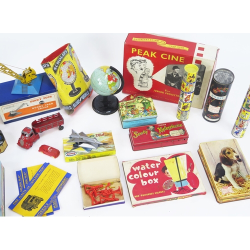 1326 - Collection of Vintage Toys and packaging including Britains Farm Yard and Scots Guard Band, Peak Cin... 