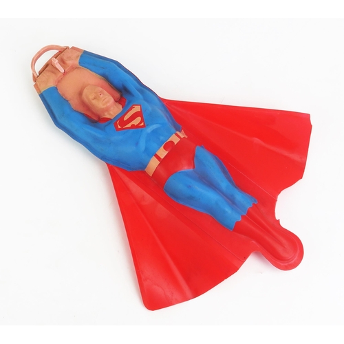 1327 - Wells Brimtoy Flying Superman, Elastic Band Propelled Toy c. 1954