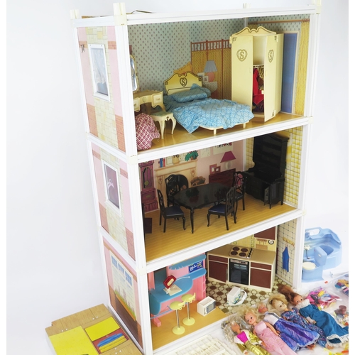 1355 - Vintage 1970's Sindy Dolls Collection including dolls, furniture, collapsible dolls house and dolls ... 