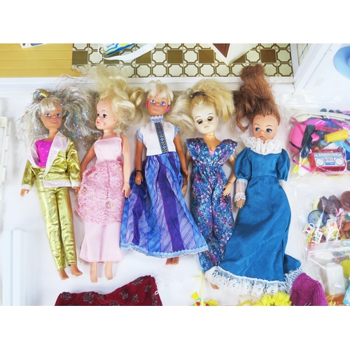 1355 - Vintage 1970's Sindy Dolls Collection including dolls, furniture, collapsible dolls house and dolls ... 