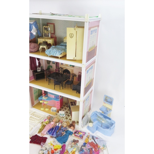 1355 - Vintage 1970's Sindy Dolls Collection including dolls, furniture, collapsible dolls house and dolls ... 