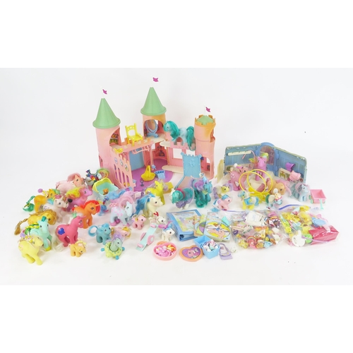 1357 - Vintage My Little Pony Collection by Hasbro including large quantity of ponies, castle, grooming par... 