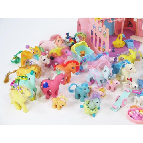 1357 - Vintage My Little Pony Collection by Hasbro including large quantity of ponies, castle, grooming par... 