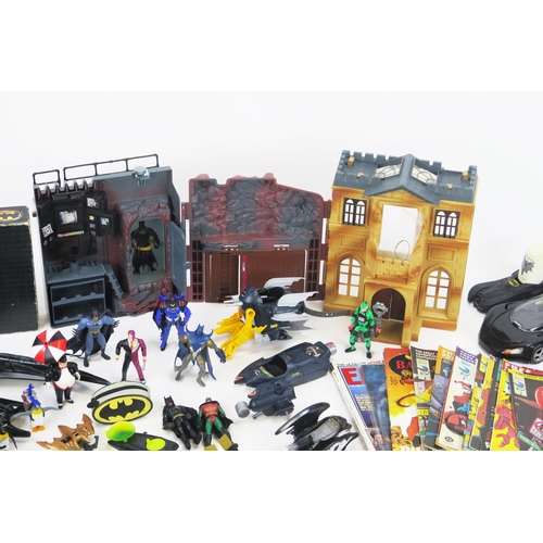 1370 - Batman DC Comics Vintage Toys Collection including figures, Wayne Manor, vehicles, accessories, comi... 