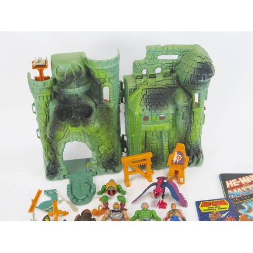 1371 - Mattel He Man Masters of The Universe Collection including Castle Greyskull, figures, accessories, b... 