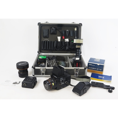 1408 - Zenza Bronica SQ-A Camera in hard shell case with various lenses and accessories including x2 SQ 6x6... 