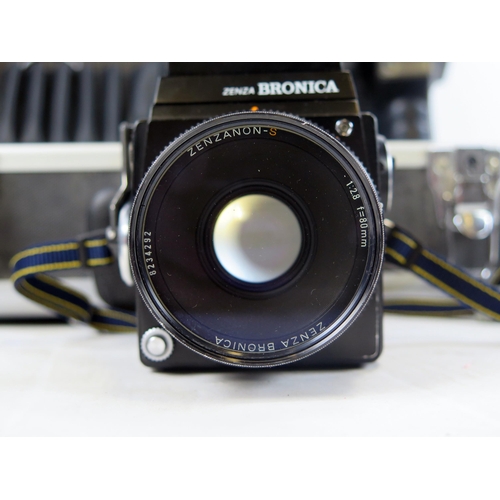 1408 - Zenza Bronica SQ-A Camera in hard shell case with various lenses and accessories including x2 SQ 6x6... 