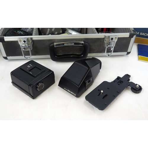 1408 - Zenza Bronica SQ-A Camera in hard shell case with various lenses and accessories including x2 SQ 6x6... 