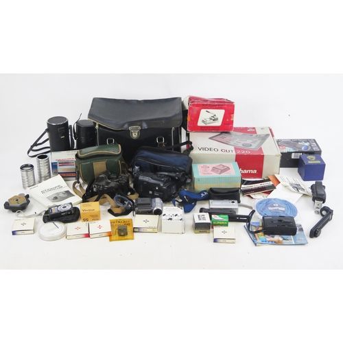 1415 - Various Cameras and camera accessories, cases, ect.