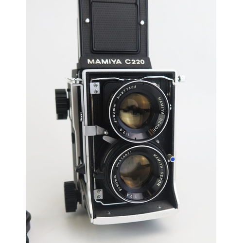 1422 - Mamiya Professional C220 TLR Camera with Mamiya-Soker 80mm f/2.8 lenses