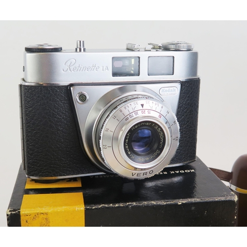 1440 - Vintage Camera Group including Werra with Carl Zeiss Jena lens, Savoy Royer, Kodak Retinette IA, Min... 