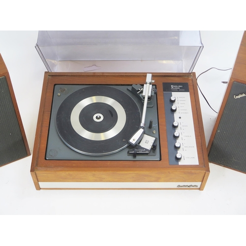 1485 - English Audio Model 2000 Record Player with Garrard turntable and pair of speakers