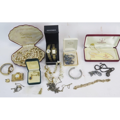 228 - A Selection of Costume Jewellery and Watches