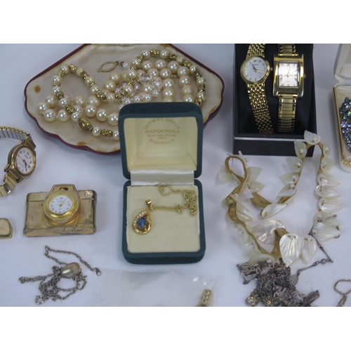 228 - A Selection of Costume Jewellery and Watches