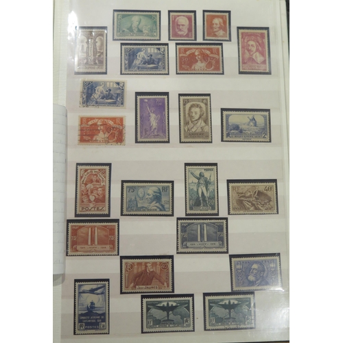 343 - A mainly mint collection of French stamps in four stockbooks including 1922 War Orphans set, 1923 Bo... 