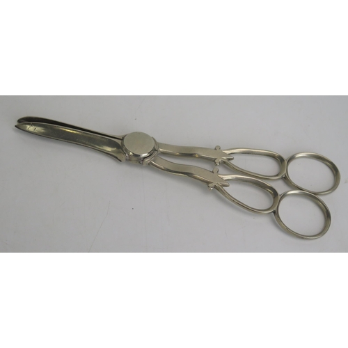 563 - A pair of white metal grape shears