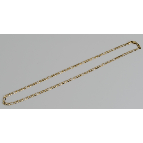 57 - A 9ct Gold Figaro Necklace, 47.5cm, CCM mark, 6.33g