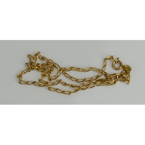 88 - A 9ct Gold Necklace, 38cm, import marks, 3.19g