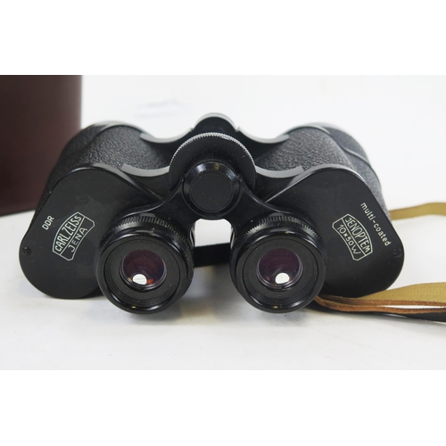 1452A - Carl Zeiss Jenoptem 10x50W Binoculars in original leather case