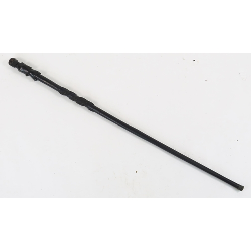 1733 - A Carved Ebony Cane, 95cm