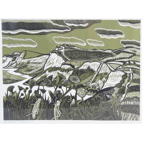 1513 - Alan Richards (20th century artist), 'West Bay - Looking West', limited edition colour linocut numbe... 