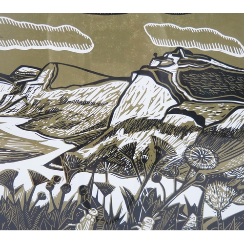 1513 - Alan Richards (20th century artist), 'West Bay - Looking West', limited edition colour linocut numbe... 