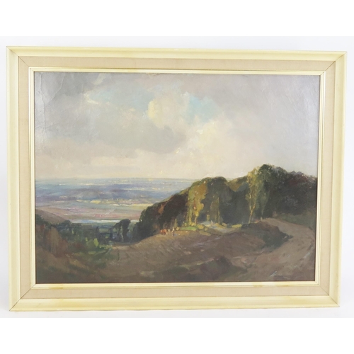 1517 - William Redworth (British 1873 - 1947), large landscape scene, oil on canvas, signed lower right, 90... 