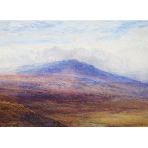 1525 - Arthur Henry Enock (1839-1917) British landscape artist, 'Near Ripon Tor ; Dartmoor', watercolour, s... 