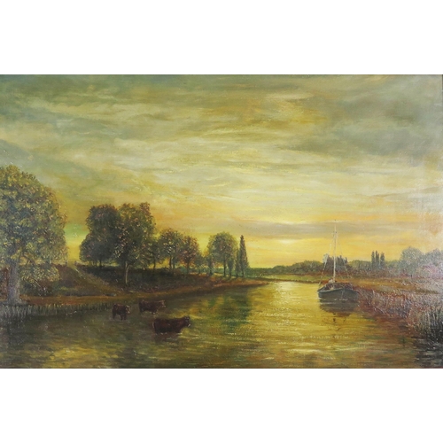 1543 - Attrib. John M Macintosh RBA (1847 - 1913), 'On the Arun, eventide', oil on canvas, signed lower lef... 