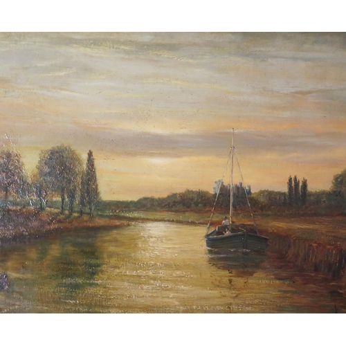 1543 - Attrib. John M Macintosh RBA (1847 - 1913), 'On the Arun, eventide', oil on canvas, signed lower lef... 