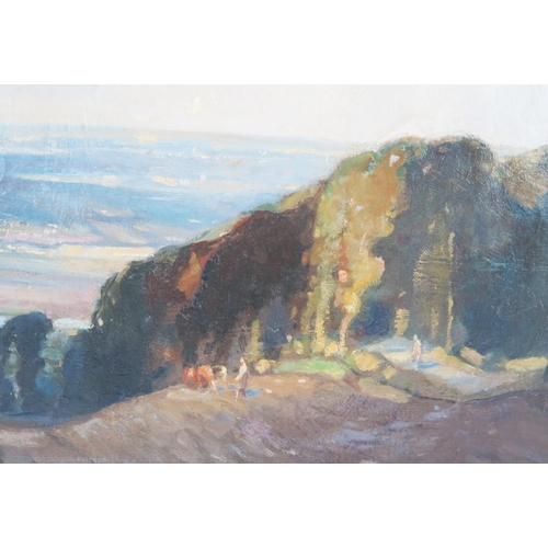 738A - William Redworth (British 1873 - 1947), large landscape scene, oil on canvas, signed lower right, 90... 