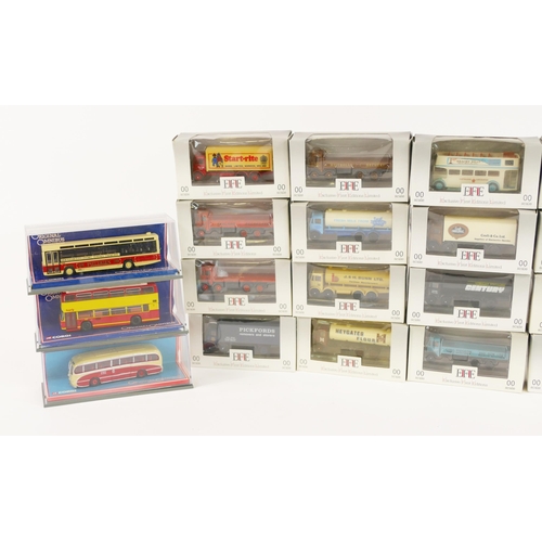 1103 - Collection of EFE and Corgi 1:76 OO Scale Model Buses and Commercial Vehicles - all boxed