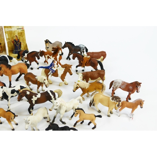 1114 - Schleich Plastic Animals and Figures Collection including a large quantity of horses, cattle, dogs, ... 