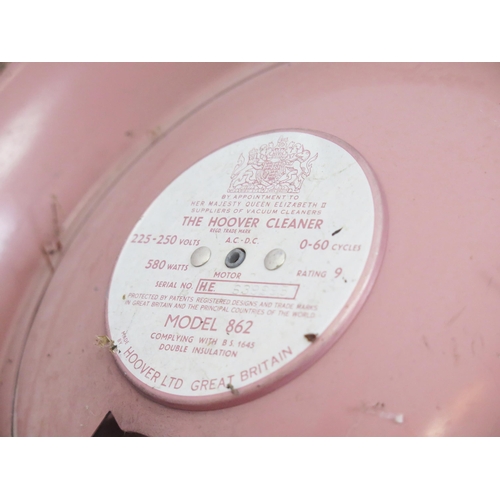 1172 - Hoover Constellation Model 862 Vacuum Cleaner in Pink & White (collector's item only, will need qual... 