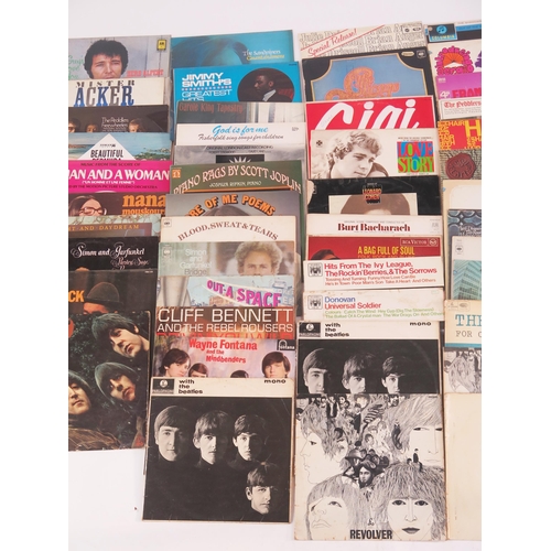 1173 - LP Vinyl Record Group including The Beatles, Elvis, Simon & Garfunkel, Donovan, Beach Boys, Hair, et... 