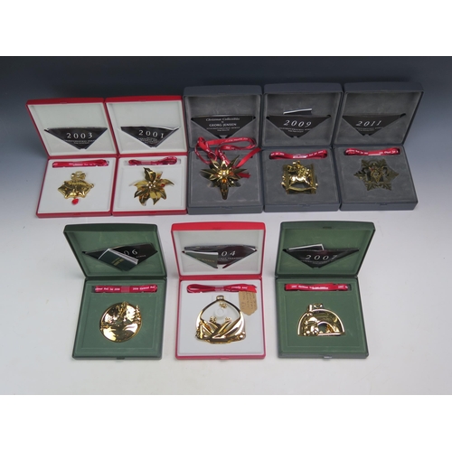 1287 - Georg Jensen, Christmas tree decorations, Christmas dates for 2001, 2003, 2004, 2006, 2007, 2009, 20... 