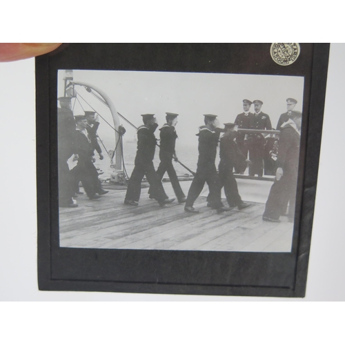 1324 - OF WW1 SUBNARINE INTEREST; a collection of 35 Admiralty glass slides relating to patrols of E14 and ... 