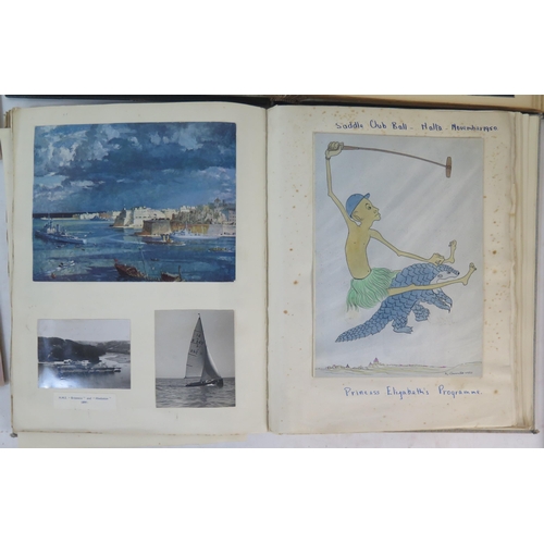 1325 - The Pilots Handbook for the English Channel, 1902, a naval officers scrap album containing photograp... 