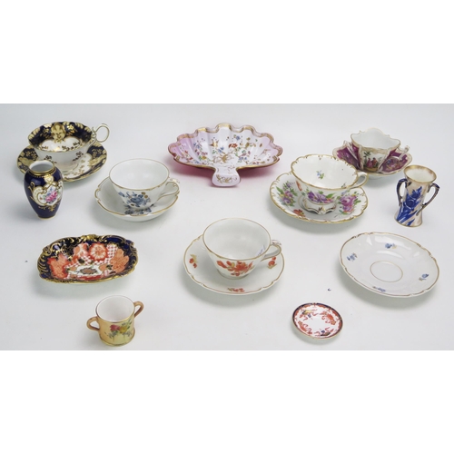 1450 - A collection of UK and continental cabinet cups and saucers, tea cups, vases and dishes. Includes Cr... 