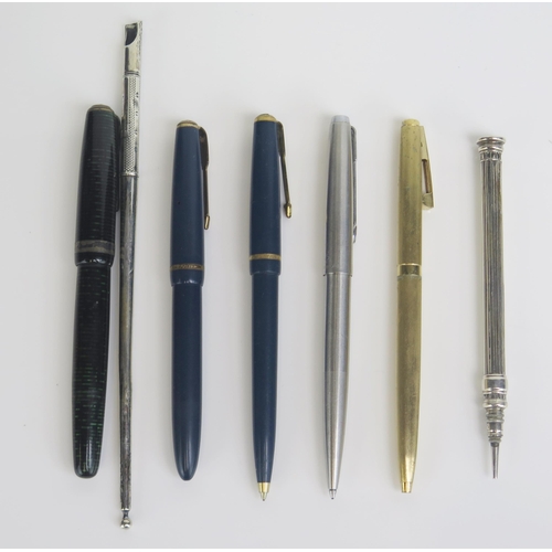 1545 - A collection of assorted fountain pens, dip pen etc.