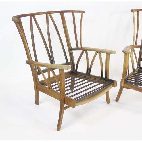 1649 - A Pair of Ercol? Czech? Mid-Twentieth Century Chairs