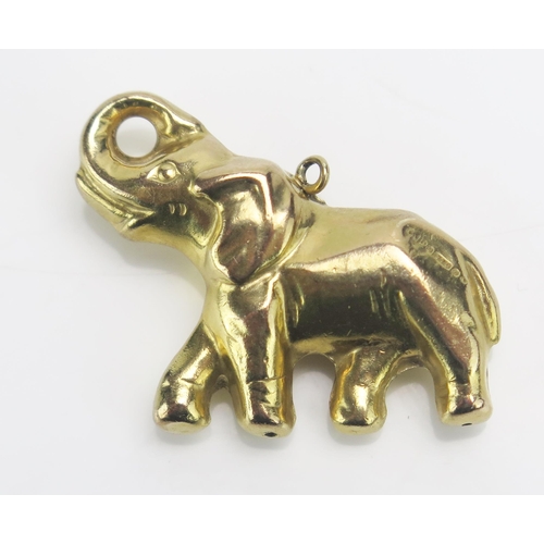 231 - A 9ct Gold Elephant Charm, hallmarked, 3.46g