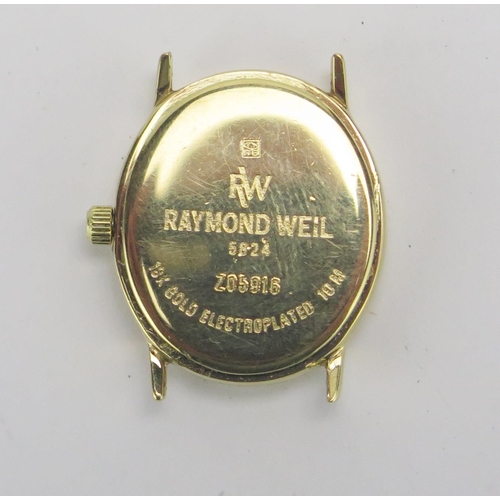 280 - A RAYMOND WEIL 18K Gold Plated Lady's Wristwatch, model 5824. Running