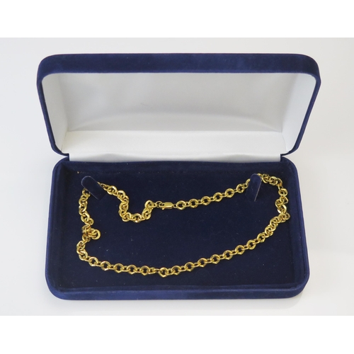 325 - A 9ct Gold Fancy Link Chain, 51cm, stamped 9K 375, 14.63g