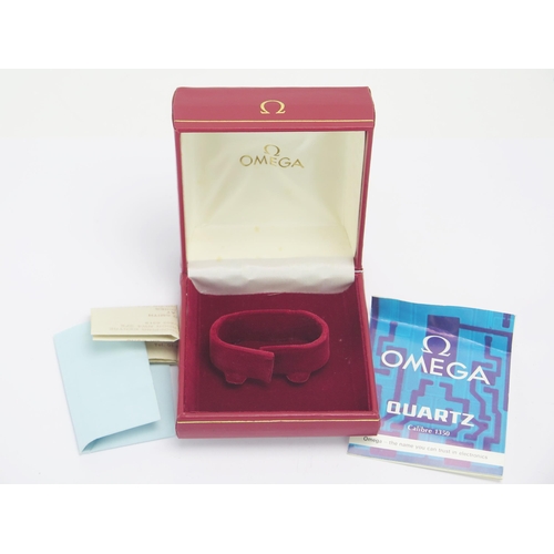 338 - An OMEGA Wristwatch Box and quartz calibre 1350 paperwork